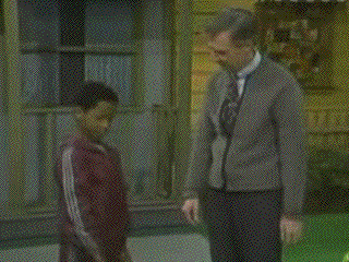 Mr. Rogers learning how to get his groove on.